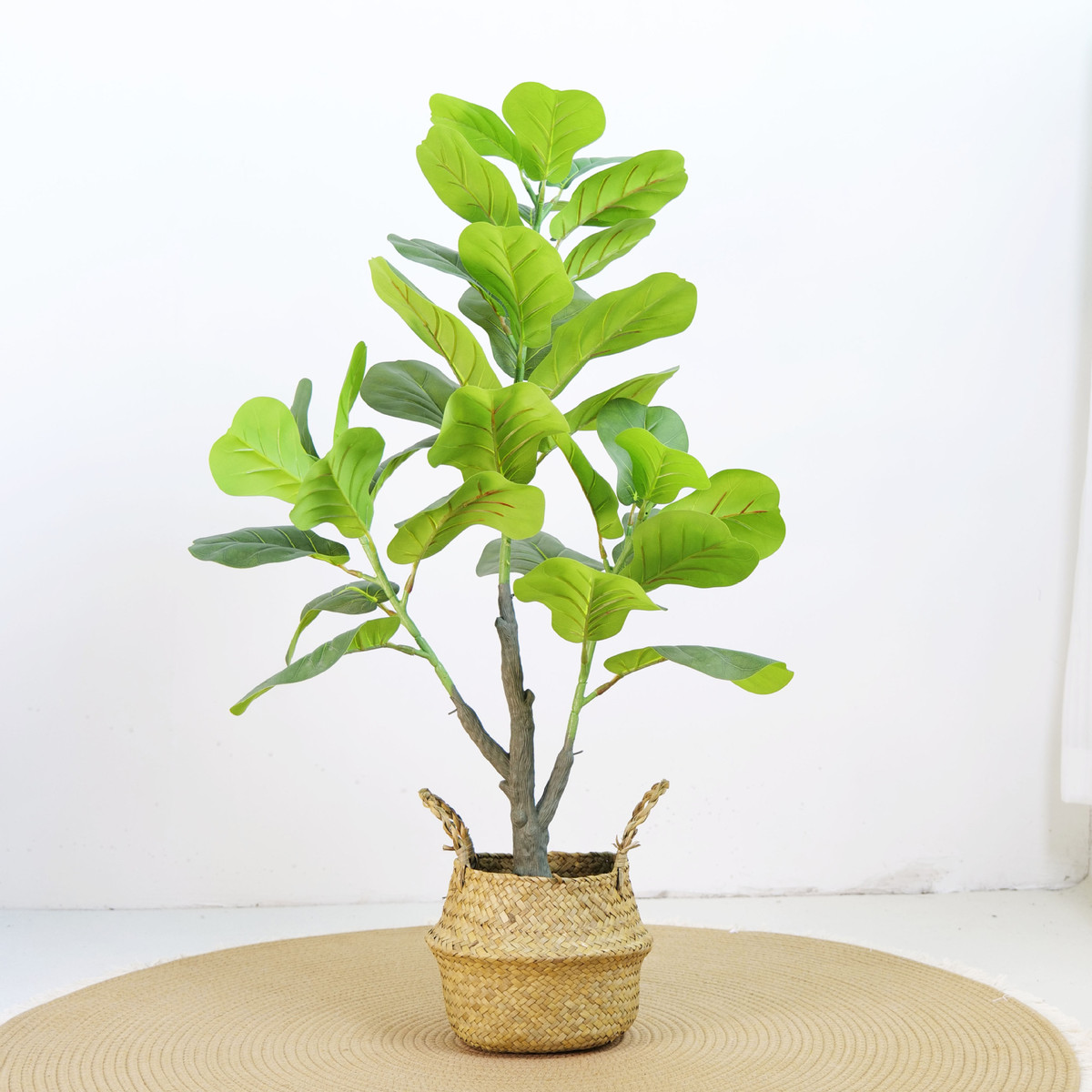 甄选仿真植物琴叶榕假家居装饰假盆栽摆件北欧风树木北欧风装