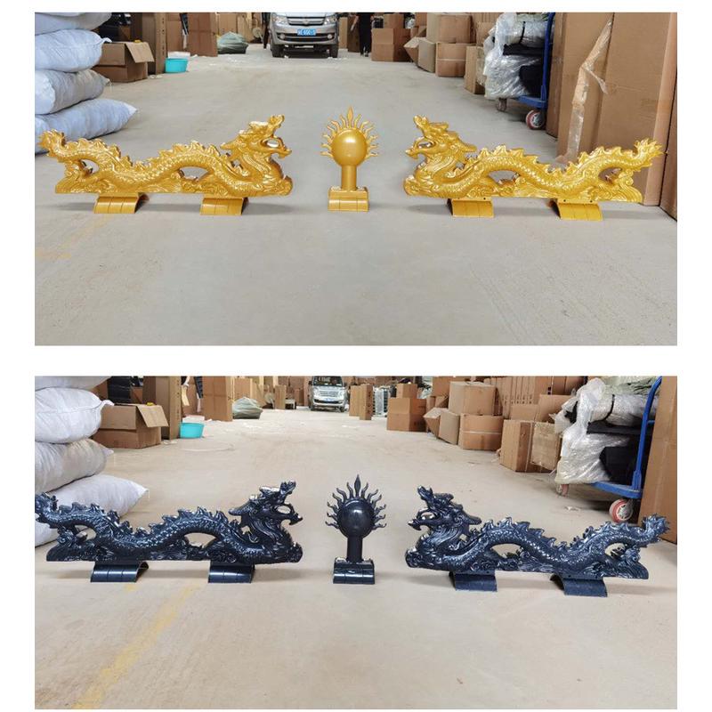 厂家别墅新农村建设四合院古建瓦围墙瓦粘土小青瓦京式龙吞脊龙吻