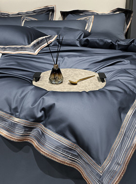 新款180支全棉四件套高级感轻奢100全棉床单被套床笠夏季床上用品