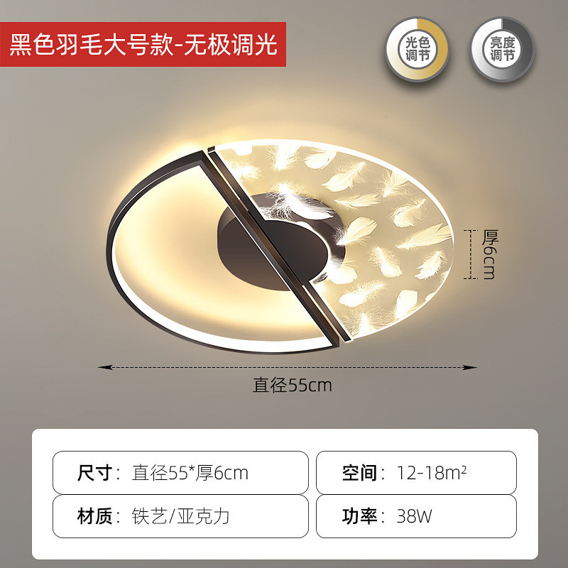 轻奢现代简约餐厅24年新款北欧卧室吸顶灯创意温馨轻奢灯