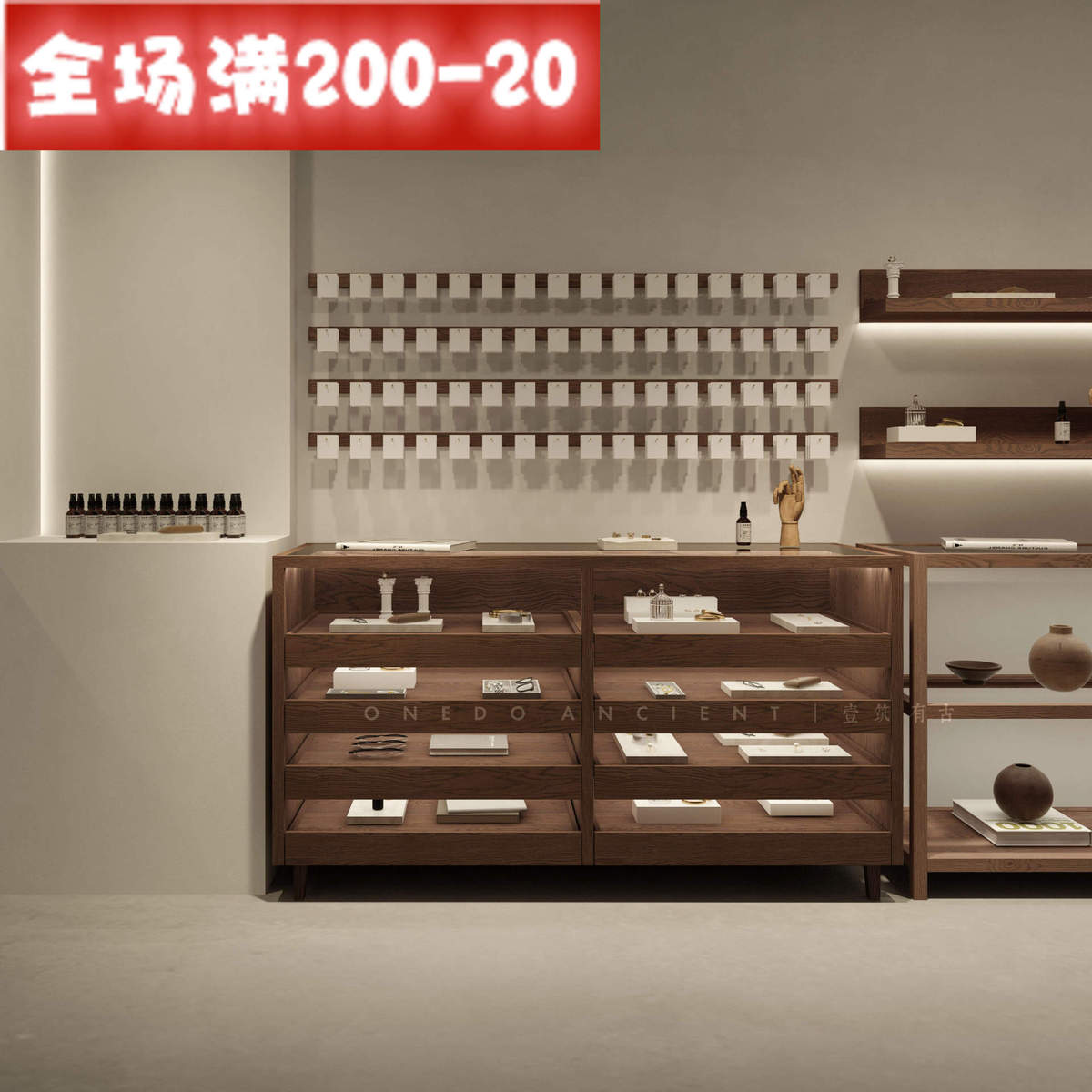 网红拍照多层饰品店陈列柜展架银饰展示柜精品靠墙架中岛置物层架