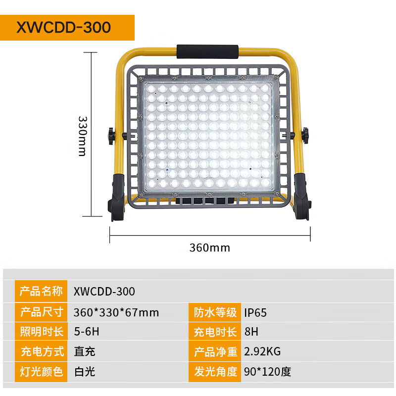 led应急照明灯投光灯户外便携露营灯家用夜市工地移动手提充电