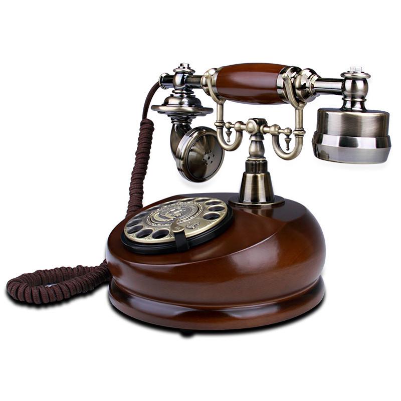 欧式实木老式仿古转盘式复古酒店宾馆无线有线家用插卡座机电话机