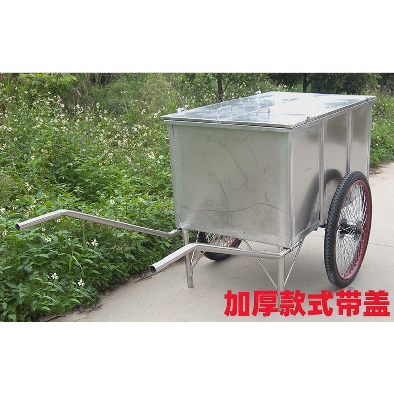 户外不锈钢垃圾车手推人力清洁车保洁环卫车桶加厚车箱小区物业用