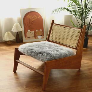 羊毛坐垫冬季圆形方形椅子垫办公室坐垫羊毛屁垫加厚毛绒坐垫