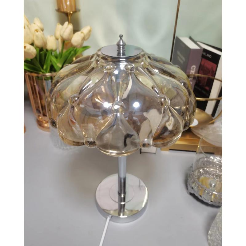 网红水晶台灯床头卧室灯轻奢ins高档实用特别摆件样板房led小夜灯