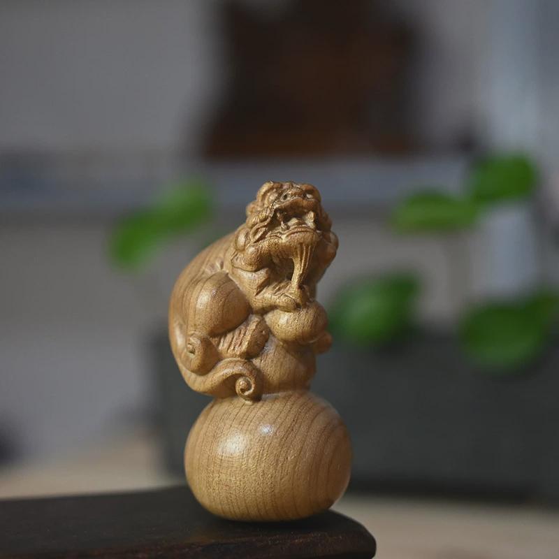 金丝楠木雕刻葫芦貔貅手把件盘文玩随身件实木雕刻摆件个性工艺品