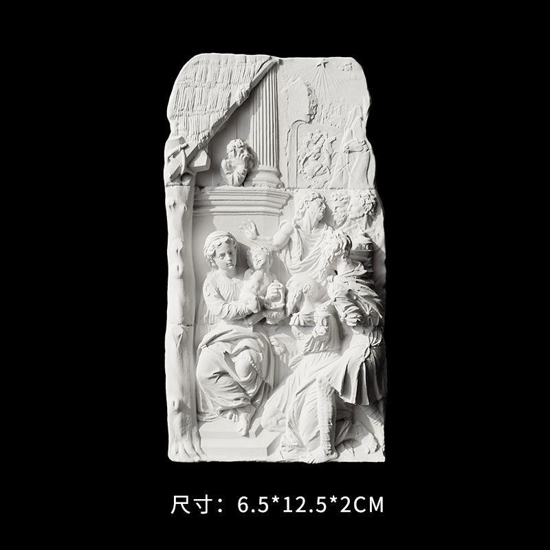 三博士来朝浮雕装饰画高级家居桌面摆件北欧人物艺术家居装饰品图片