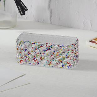 镶奢华钻化妆笔收纳盒眉笔放置架26孔化妆刷眼线笔奢华置物收纳架