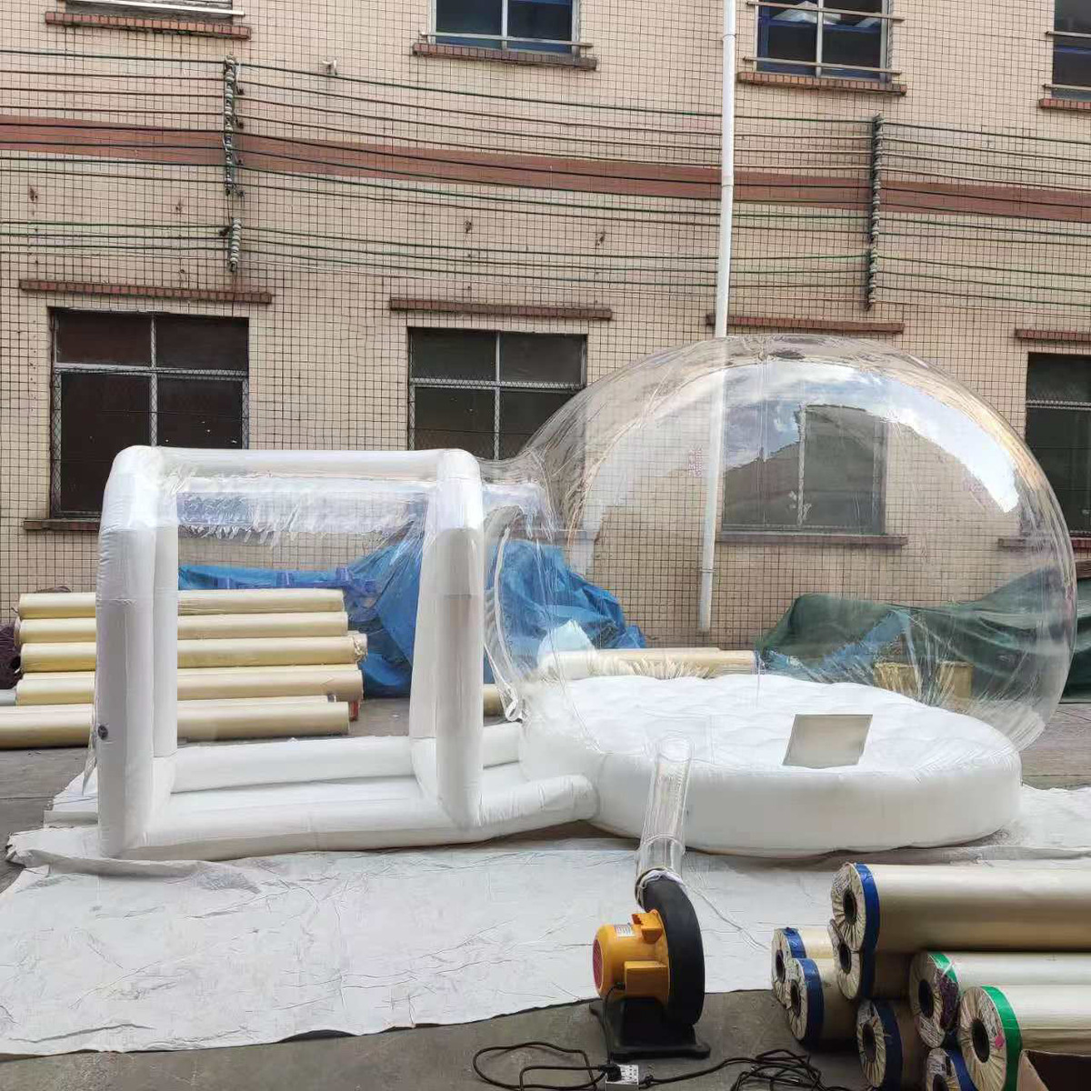 外贸泡泡屋蹦床蹦床垫子充气泡泡屋派对活动广告透明带厂家