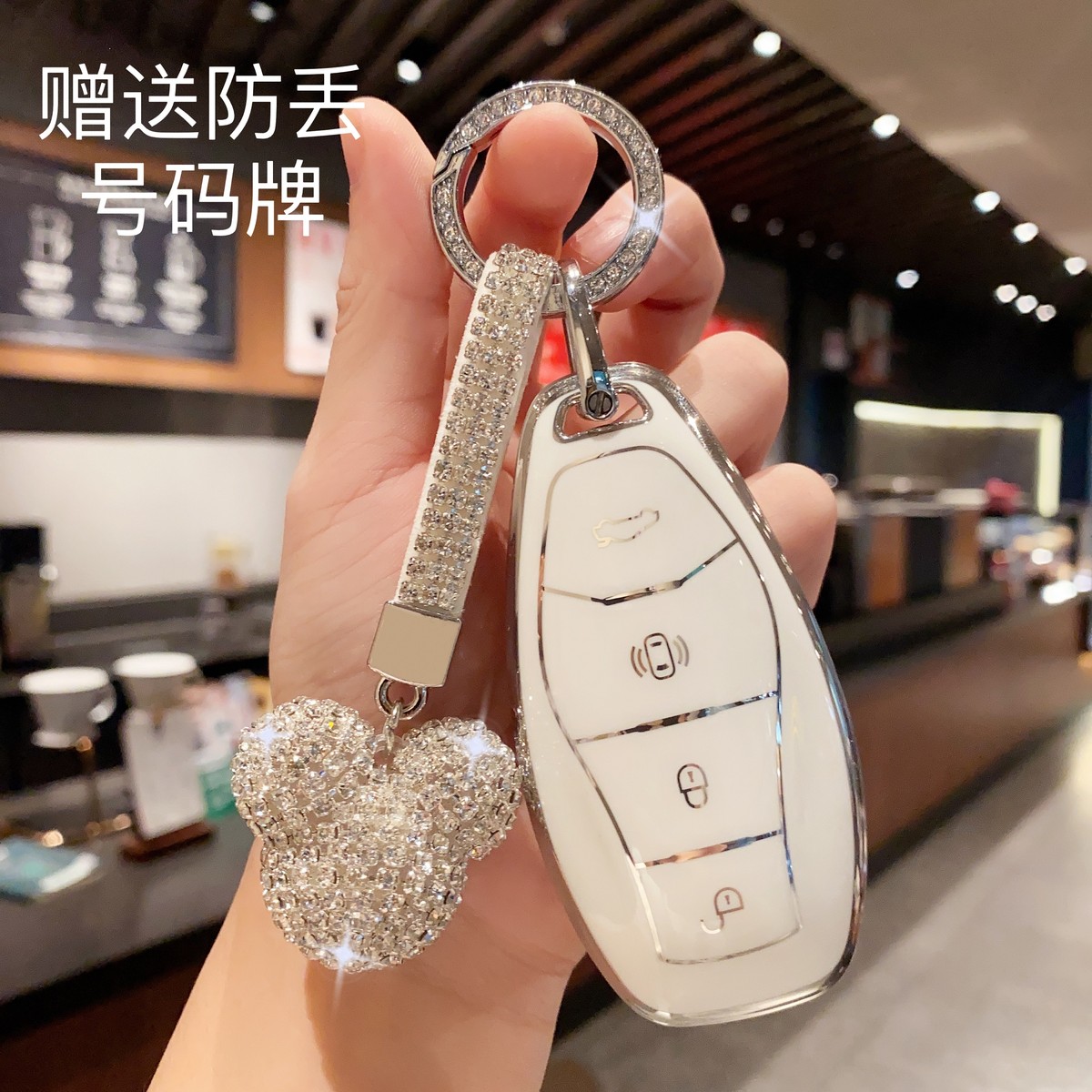 适用于23款红旗H5车钥匙套H9H7壳HS5HS7E-HS9包e-qm高档壳扣女