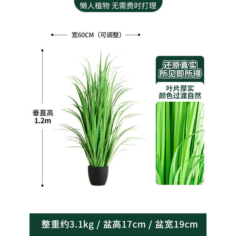 仿生绿植仿真花假树植物室内高端轻奢落地装饰剑兰客厅盆草摆设