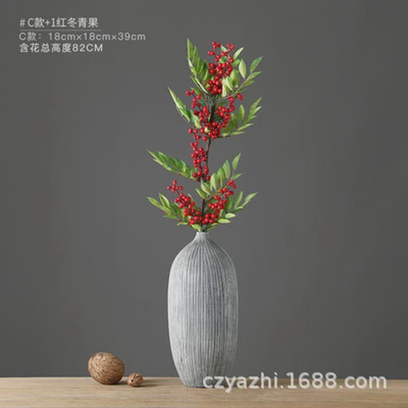现代简约落地花瓶高级感插花欧式客厅干花北欧家居树脂装饰品摆件