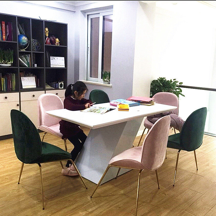 loft简约实木会议桌白色烤漆小型会议桌长桌北欧办公洽谈桌长条桌