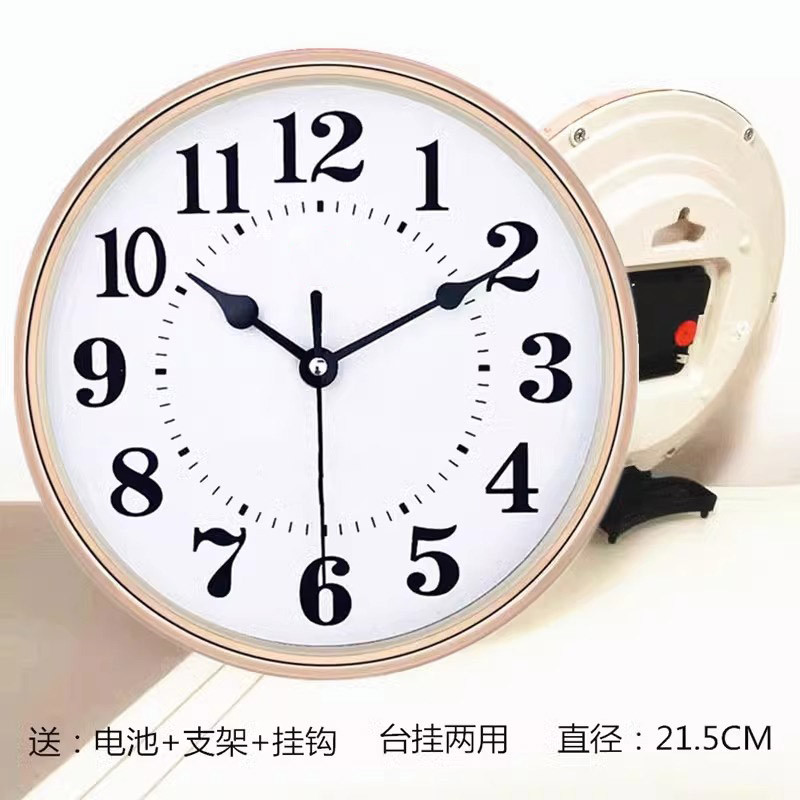 热销T^上海钟厂时钟表客厅卧室家用墙钟现代简约石英钟圆形壁挂静