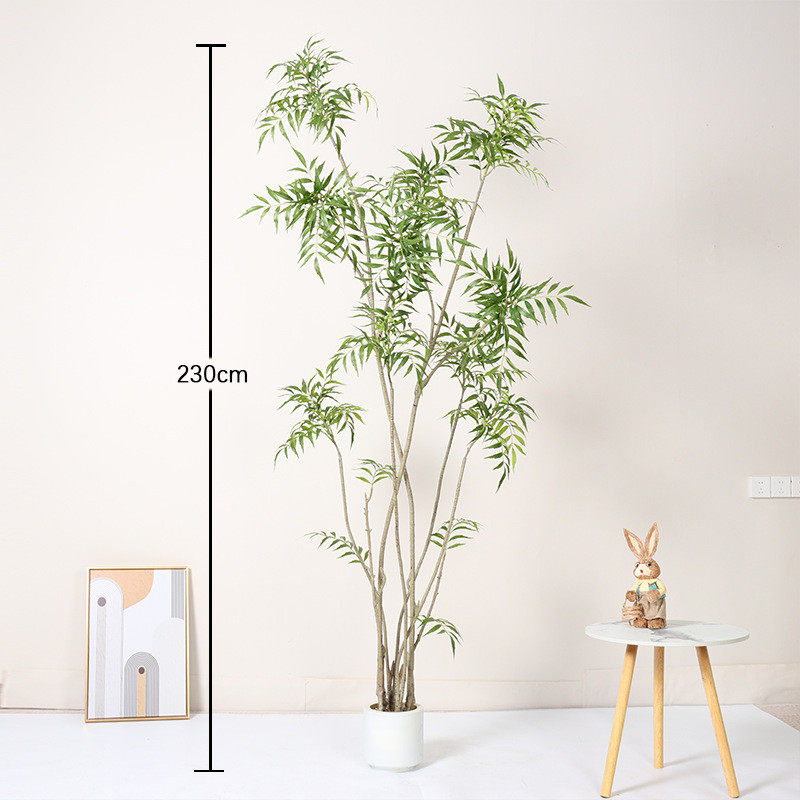 仿真十大功劳假植物室内客厅装饰落地盆栽假绿植橱窗竹叶草南天竹