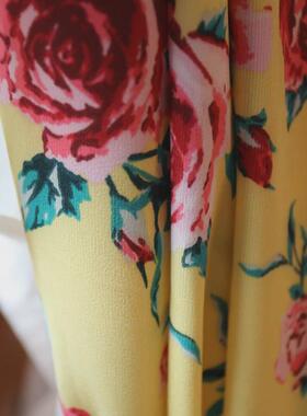 洛可可复古玫瑰美式花卉半帘门帘穿杆帘窗帘透光不透人