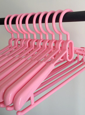 9wor塑料加长衣架加宽加厚可质保伸缩衣挂无痕特大号裤架旋转10
