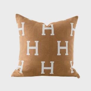 网红雪尼尔提花轻奢高档抱枕沙发客厅高级感床头靠垫套腰枕靠枕