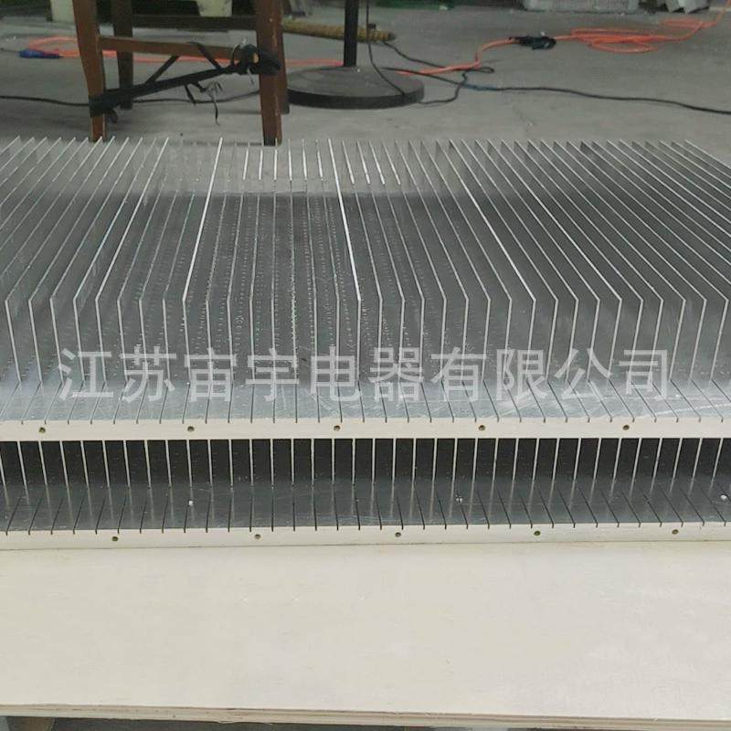 铝型材压铸散热器大功率高密齿插片散热器工业铝合金冷锻散热器