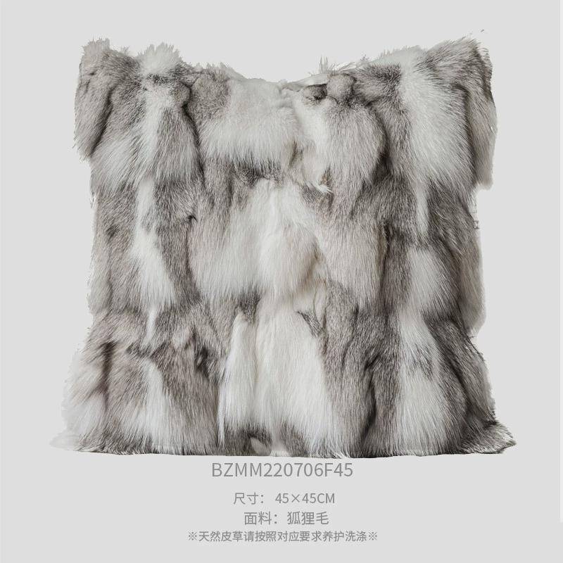 现代轻奢橘色床品软装多件套样板房展厅陈列四件套抱枕床旗组合