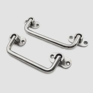 304不锈钢折叠拉手LS506S 5工业设备箱柜体实心门把手活动提手