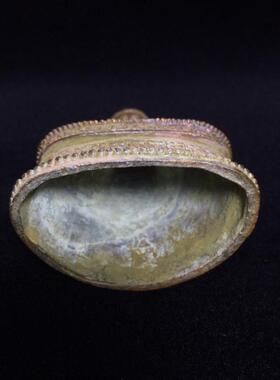 古玩杂项收藏仿古老旧黄铜铜器人像释迦摩尼摆放装饰