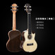 源头工厂厂家直销新款 尤克里里专业演奏级亮光23寸缺角护手云杉
