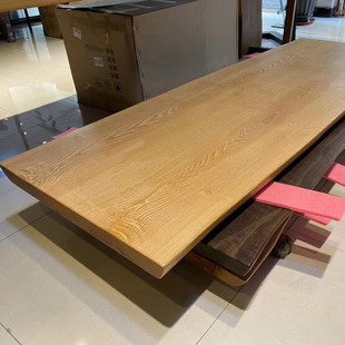 木板白蜡北美实木板原木大板餐桌书桌全屋柜子桌面板批发实木桌板
