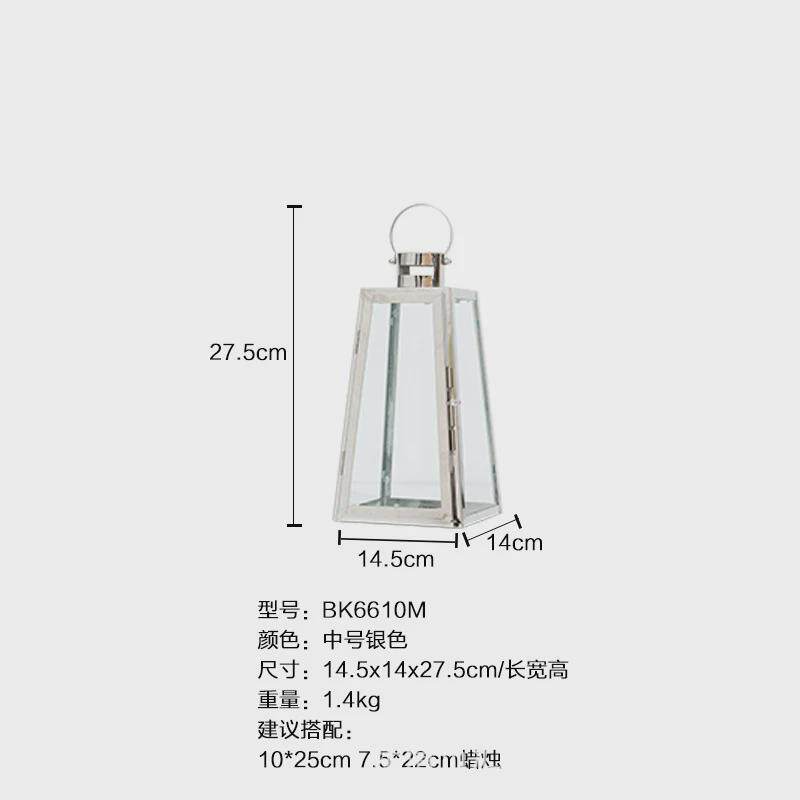 轻奢烛台摆件北欧浪漫风灯户外蜡烛防风罩提灯铜天灯黄铜色酥油灯
