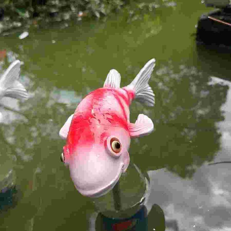 新品仿真锦鲤流水鱼缸装饰花园户外地插观赏鱼场景模型工艺品