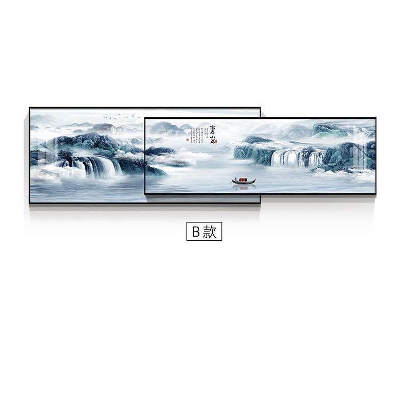 新中式客厅装饰画沙发背景墙字画创意山水画个性墙上挂画叠加壁画,家居饰品,现代装饰画,淘宝优惠券,粉丝福利购,淘宝优惠卷