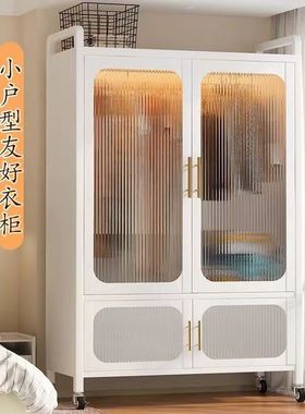 简易衣柜家用卧室多层收纳衣服架子家用挂衣架长款落地钢制衣服柜