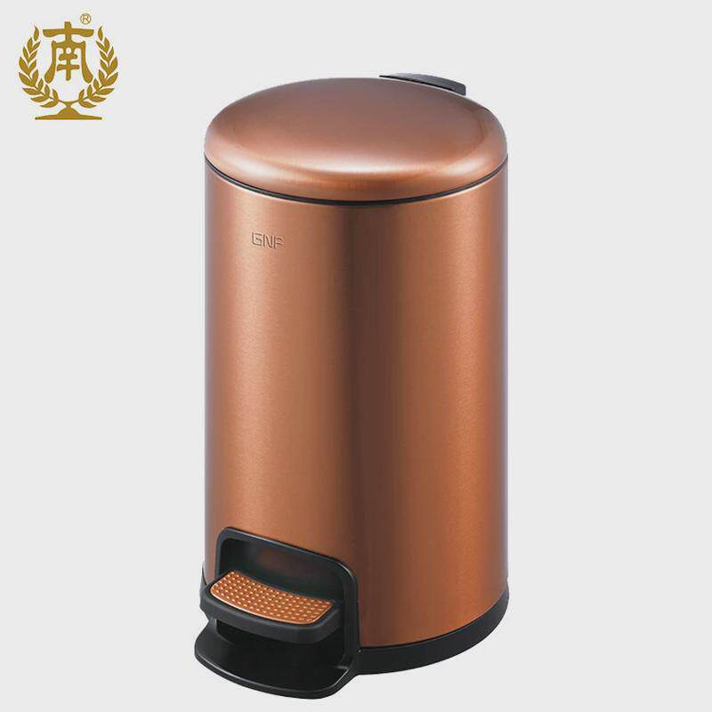 南方圆形全钢盖子桶立盖脚踏垃圾筒静音脚踏大容量3l-30l