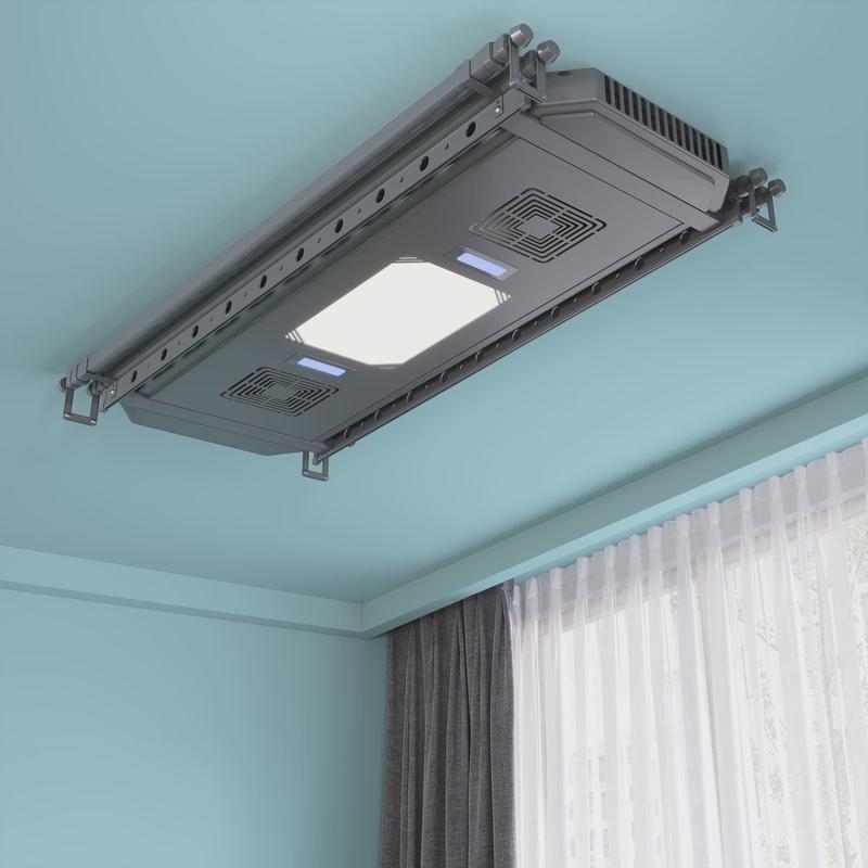 隐形电动晾衣架阳台智能家用遥控升降自动超薄晾衣隐藏嵌入式机杆