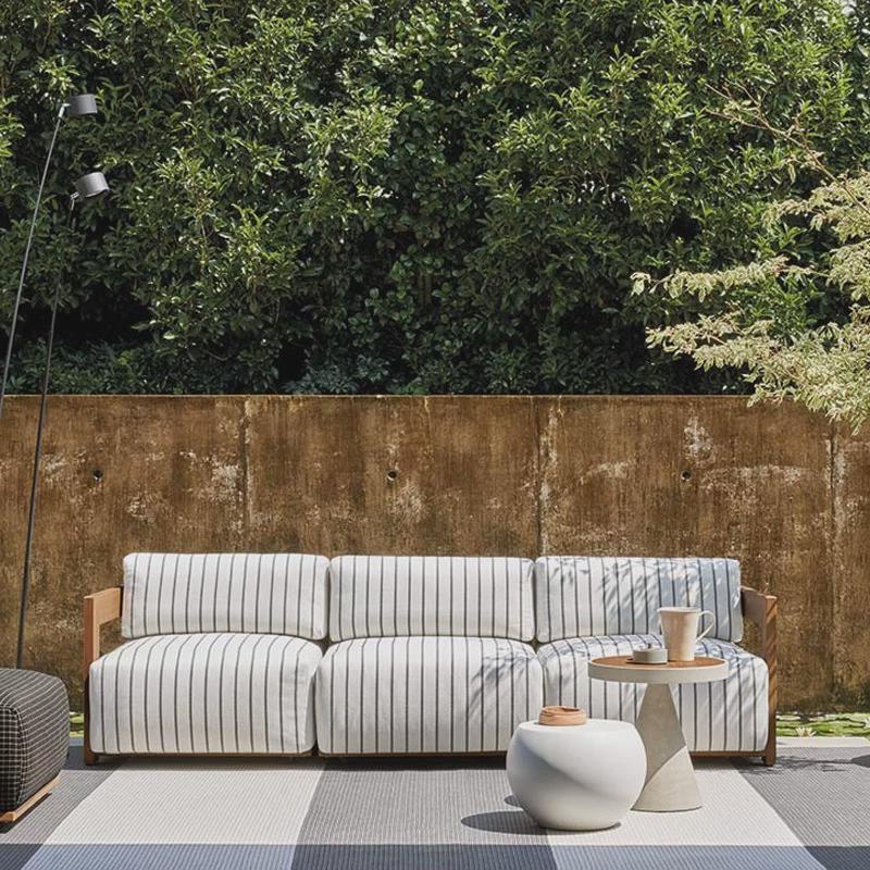 户外沙发柚木桌椅藤编家具设计师创意样实木客厅庭院北欧花园别墅