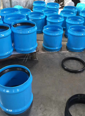 钢塑400双承直接upvc两二通管箍pvc给水用管件承口直通平蓝色管箍