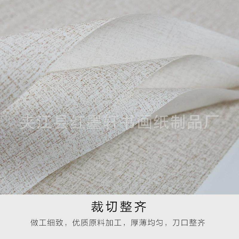 四尺纹理宣纸半生半熟毛笔字书法作品纸麻布纹皮纹竹编纹高档宣纸
