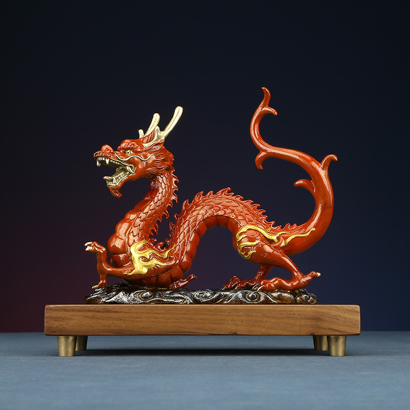 彩摆件龙行天下铜生肖龙祥龙家居办公室装饰开业礼品摆设