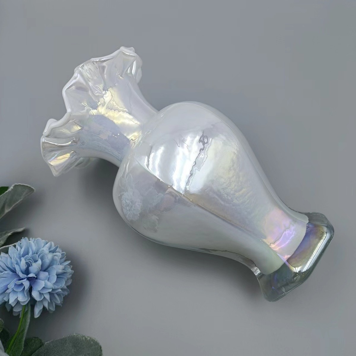 琉璃石榴花瓶网红欧式ins风轻奢高颜值客厅玻璃花瓶装饰摆件