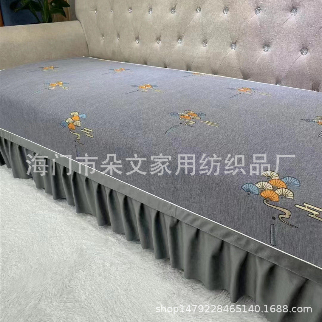 四季通用雪尼尔加厚欧式沙发坐垫现代简约布艺沙发套罩巾厂家直销