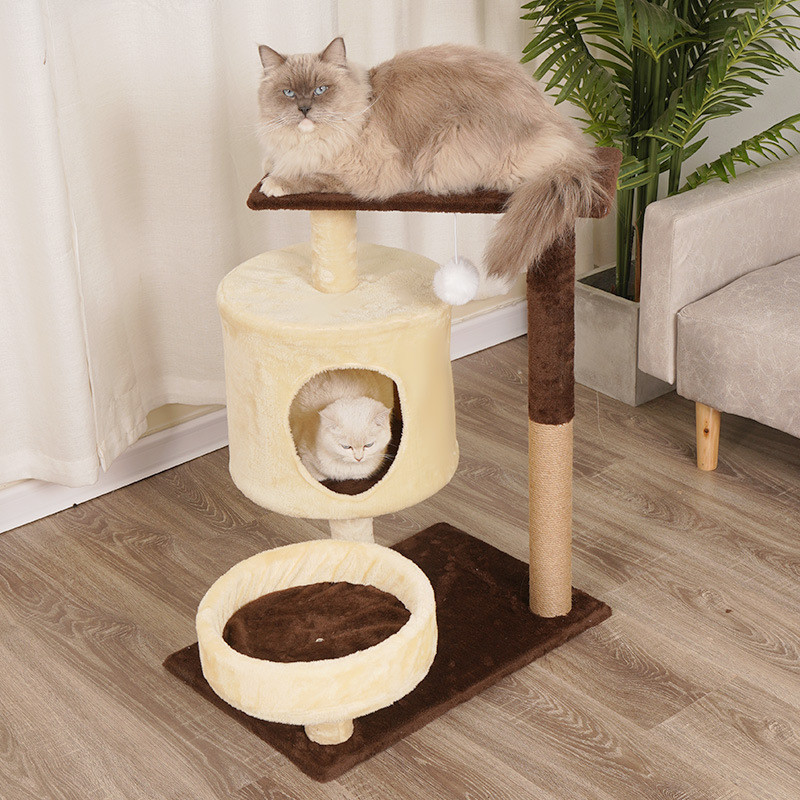 热销麻绳猫爬架多层猫树猫架子带窝一体式猫窝猫爬柱猫跳台猫用品