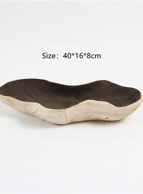 手工制作烧桐木复古工艺托盘摆件田园温馨家居民宿酒店装饰品