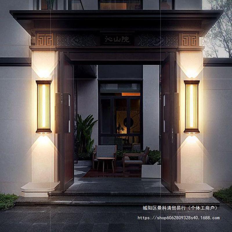 户外壁灯防水别墅外墙灯室外阳台过道灯上下发光室外长条两侧柱子