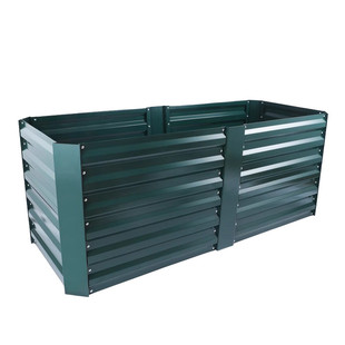 跨境镀锌板花箱室外花槽庭院围栏栅栏户外长方形花盆铁艺花架组合