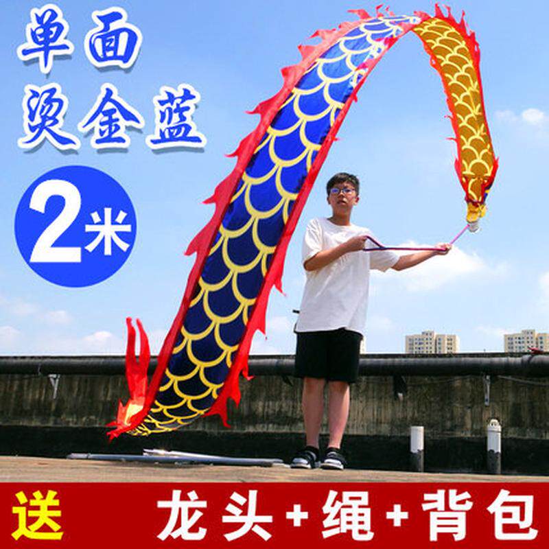 儿童舞龙彩带健身彩带龙甩龙广场舞校园新款中国龙龙头表演道具