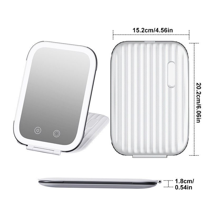 防摔折叠便携led化妆镜定制礼品镜网红美容镜子桌面台式梳妆镜