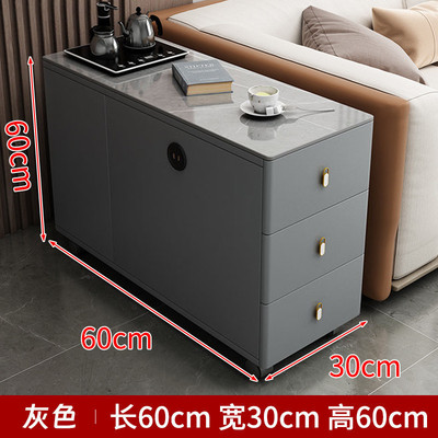 fLE轻奢沙发边柜客厅可移动角几简约现代移动小茶几岩板边几柜侧