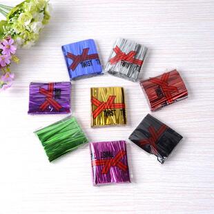 包邮金丝条扎丝金色铁丝绑绳封口烘焙扎扎礼品袋条口金线糖盒扎条