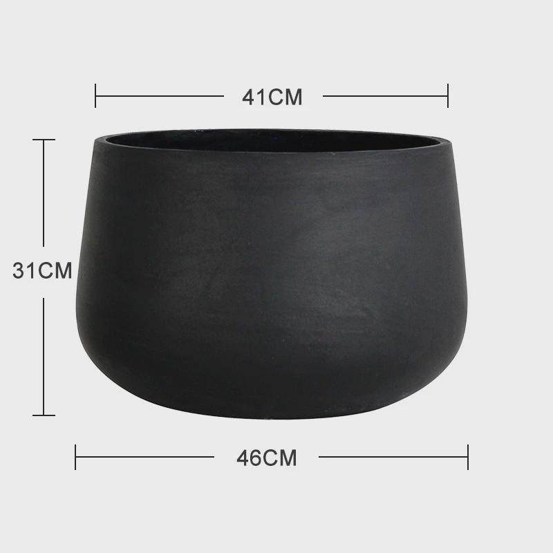 北欧龟背竹特大氧化镁客厅大号落地大花盆圆超大陶瓷黑色大号,鲜花速递/花卉仿真/绿植园艺,花盆,淘宝优惠券,粉丝福利购,淘宝优惠卷